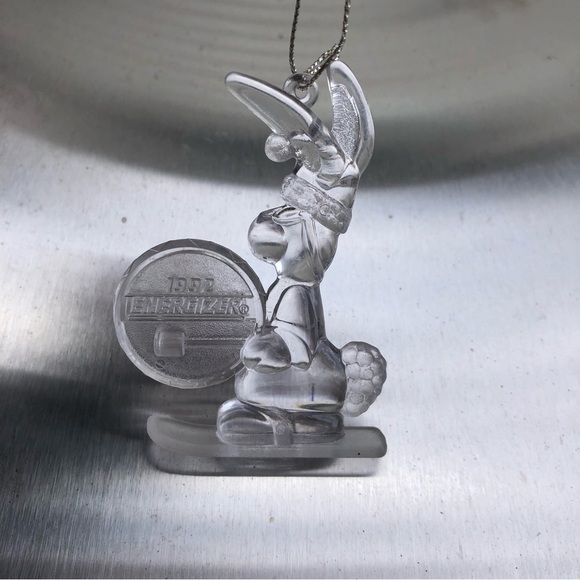 3 Vintage 1992 ENERGIZER BUNNY ORNAMENTS / Christmas Skies / 2 different designs - Picture 3 of 3